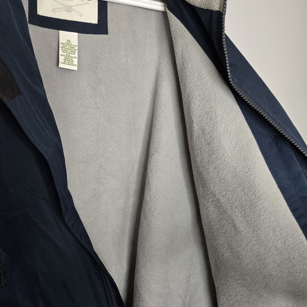 Orvis Cascade Bone‎ Dry Fleece Lined Bomber Jacket Outdoor Navy Blue Men’s XL - Picture 6 of 7